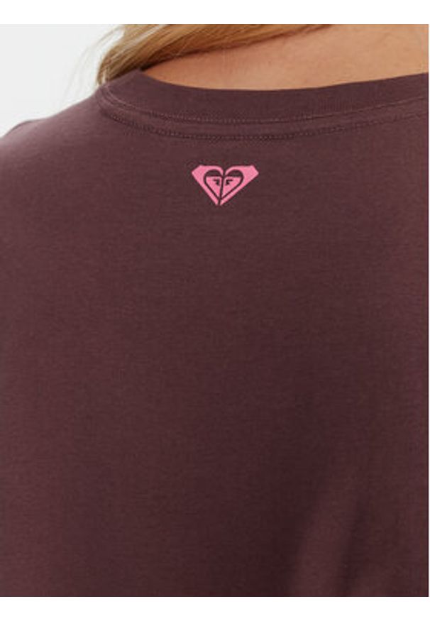 Roxy T-Shirt Hangloose The Sky ERJZT06020 Fioletowy Regular Fit. Kolor: fioletowy. Materiał: bawełna