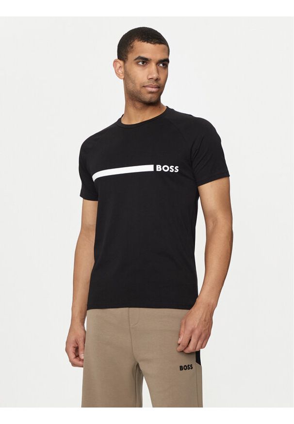 BOSS - Boss T-Shirt 50517970 Czarny Slim Fit. Kolor: czarny. Materiał: bawełna