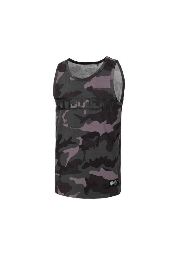PITBULL - Tank męski Pitbull Top Slim Fit Hilltop. Kolor: czarny, zielony, brązowy, wielokolorowy