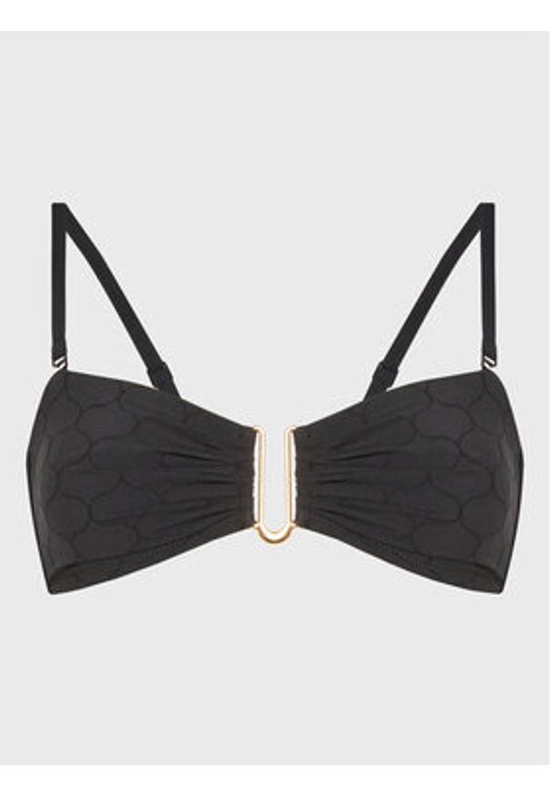 Chantelle Góra od bikini Glow C15T20 Czarny. Kolor: czarny. Materiał: syntetyk