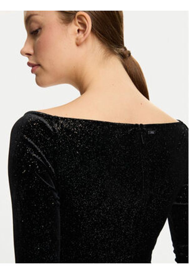 Armani Exchange Sukienka koktajlowa XW000795 AF16143 MC072 Czarny Slim Fit. Kolor: czarny. Materiał: syntetyk. Styl: wizytowy