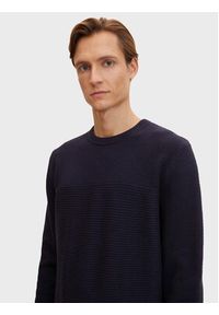 Tom Tailor Sweter 1032302 Granatowy Regular Fit. Kolor: niebieski. Materiał: bawełna