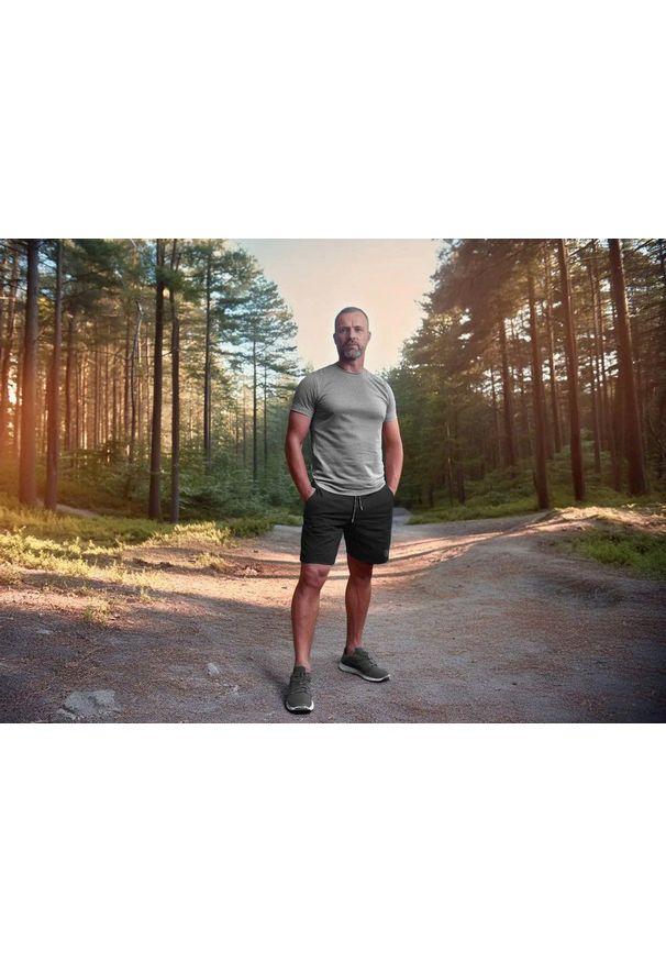 Pako Jeans - Dresowe Krótkie Spodenki, Szorty - PAKO JEANS - Czarne. Kolor: czarny. Materiał: poliester, bawełna. Długość: krótkie. Sezon: lato. Styl: sportowy