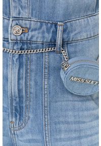 Miss Sixty kombinezon jeansowy kolor niebieski z dekoltem w szpic. Okazja: na co dzień. Kolor: niebieski. Materiał: jeans. Styl: casual #2