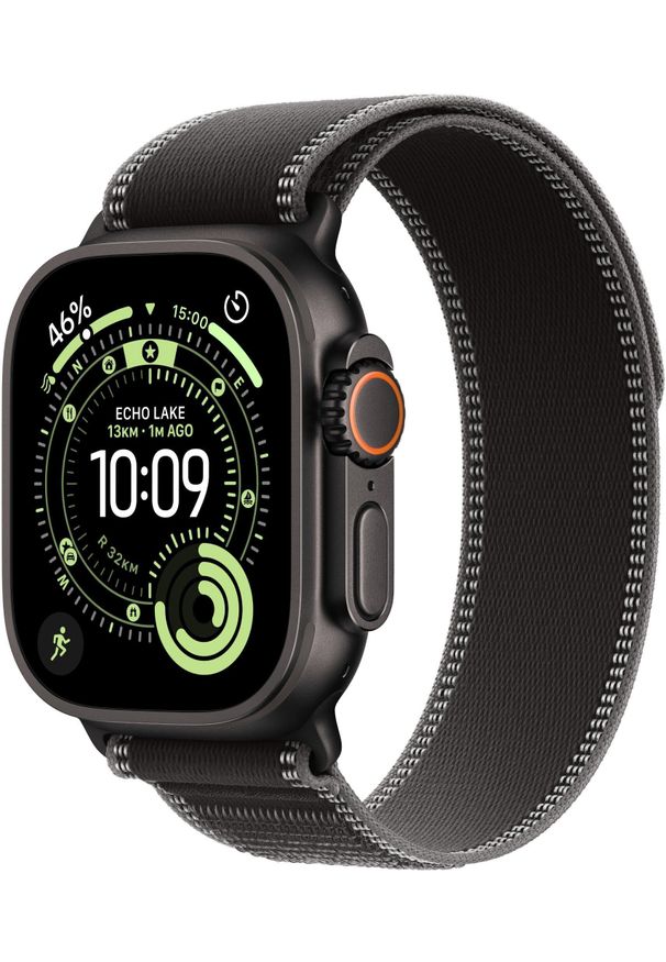 APPLE - Smartwatch Apple Watch Ultra 3 GPS + Cellular 49mm Black Titanium / Trail Loop M/L Czarny (MF1H4QI/A). Rodzaj zegarka: smartwatch. Kolor: czarny