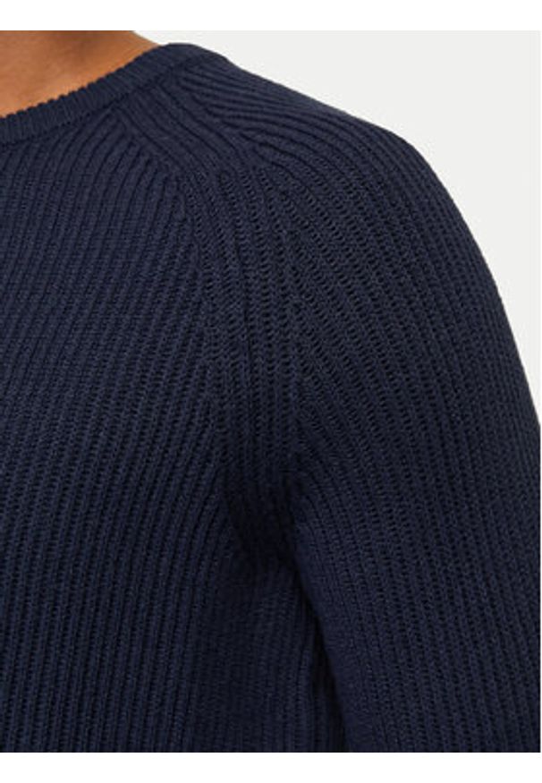 Jack & Jones Sweter Pannel 12258471 Granatowy Regular Fit. Kolor: niebieski. Materiał: bawełna