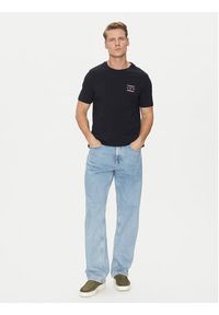 TOMMY HILFIGER - Tommy Hilfiger T-Shirt Stack MW0MW38622 Granatowy Regular Fit. Kolor: niebieski. Materiał: bawełna #5