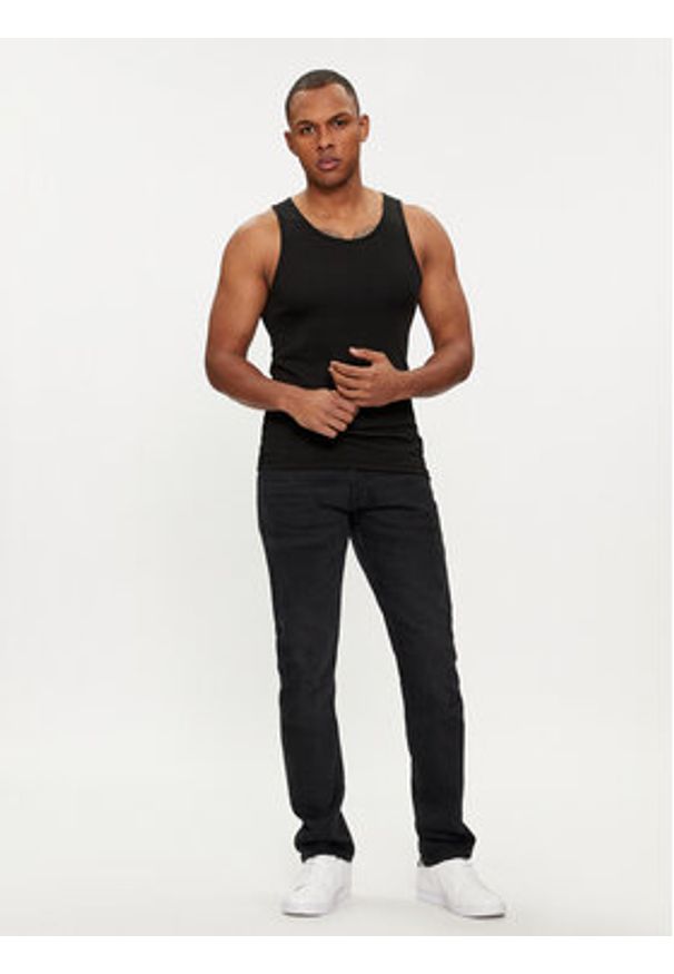 TOMMY HILFIGER - Tommy Hilfiger Komplet 3 tank topów UM0UM03179 Czarny Slim Fit. Kolor: czarny. Materiał: bawełna, syntetyk