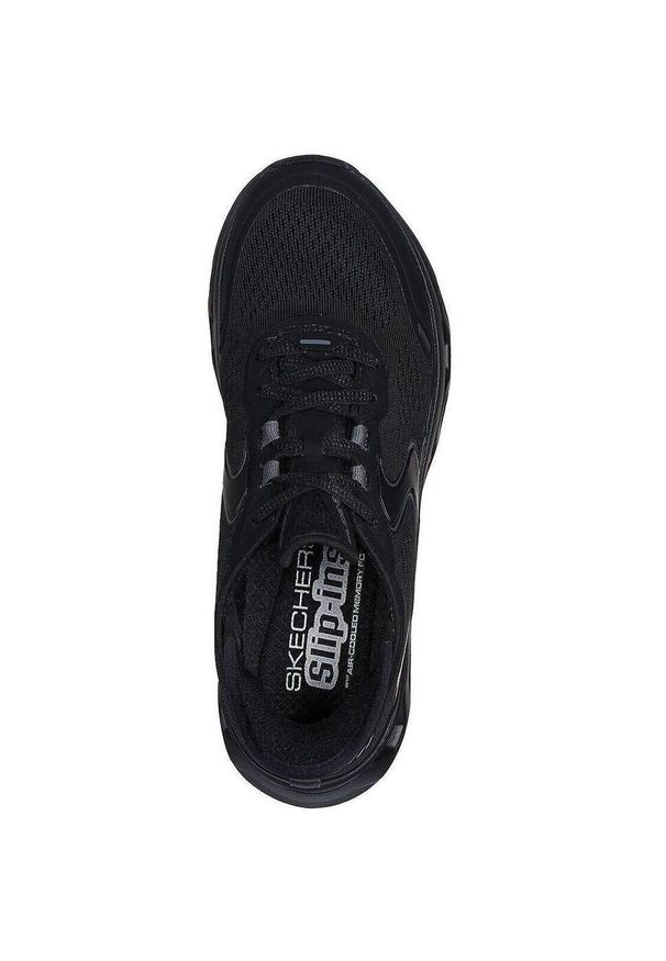 skechers - Adidasy Skechers Glide-step Atlus, Kobiety. Kolor: czarny. Materiał: materiał