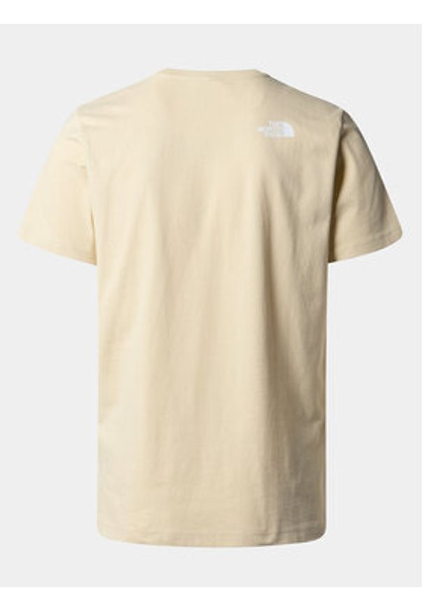 The North Face T-Shirt Woodcut Dome NF0A87NX Beżowy Regular Fit. Kolor: beżowy. Materiał: bawełna