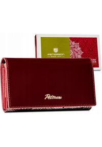 Portfel skórzany Peterson [DH] PTN BS-466 SN/RED czerwony. Kolor: czerwony. Materiał: skóra