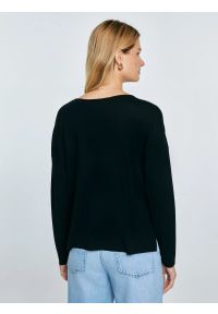 Big-Star - Sweter damski z wiskozy czarny Faustii 906. Okazja: na co dzień. Kolor: czarny. Materiał: wiskoza. Styl: casual, elegancki #5