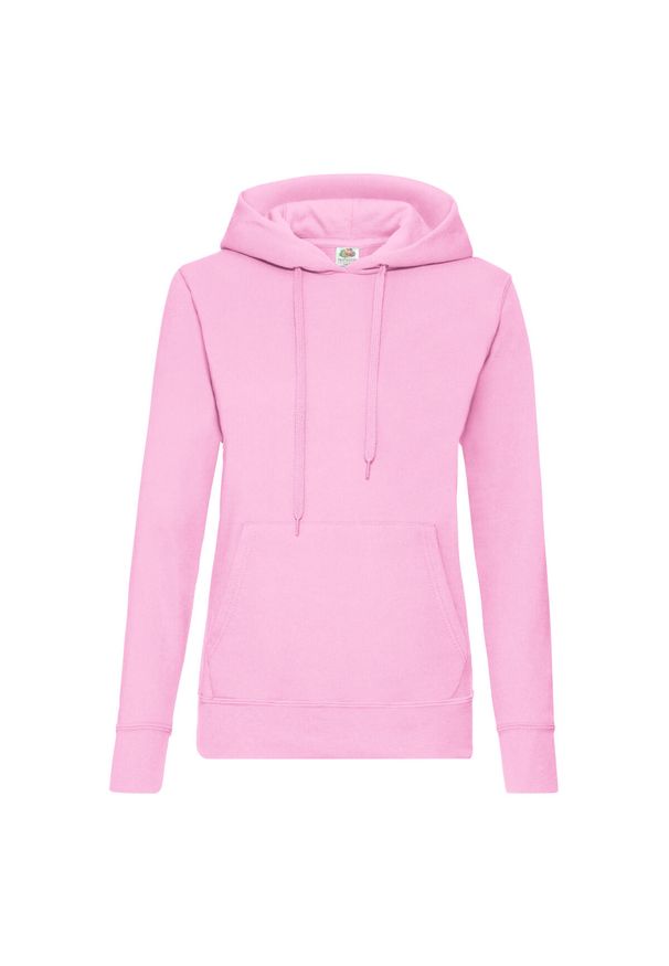 FRUIT OF THE LOOM - Bluza Damska Z Kapturem. Typ kołnierza: kaptur. Kolor: różowy