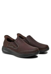 skechers - Skechers Półbuty Slade 205237 Brązowy. Kolor: brązowy. Materiał: skóra #5