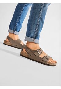 Birkenstock Sandały Milano Bs 0634501 Brązowy. Kolor: brązowy. Materiał: skóra #9