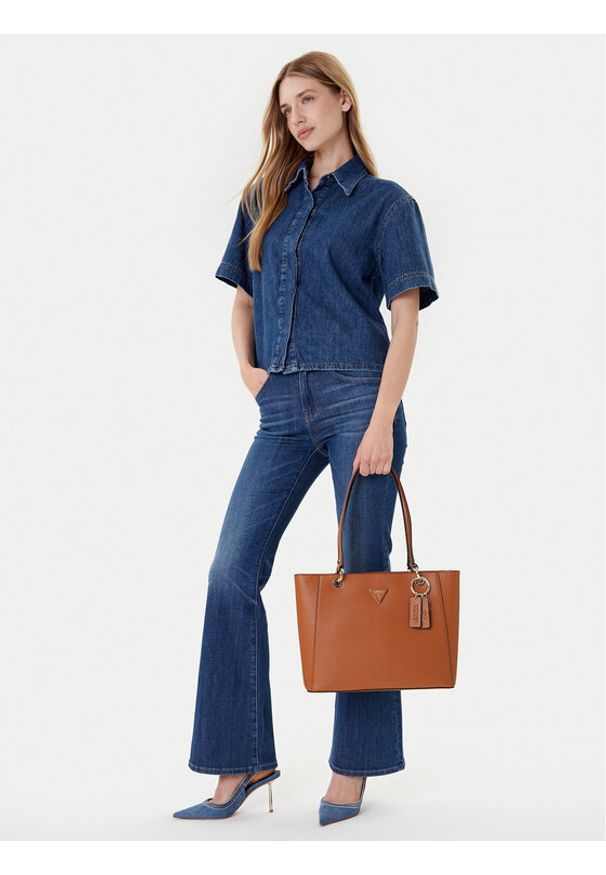 Guess Torebka Noelle II HWZG96 72250 Brązowy. Kolor: brązowy. Materiał: skórzane