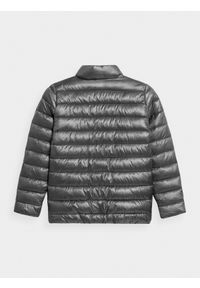 4F JUNIOR - Kurtka puchowa pikowana chłopięca. Typ kołnierza: kołnierzyk stójkowy. Kolor: szary. Materiał: puch #2