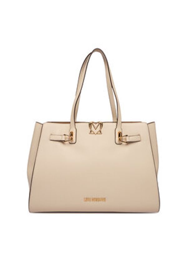 Love Moschino - LOVE MOSCHINO Torebka JC4124PP1OLM0110 Écru. Materiał: skórzane