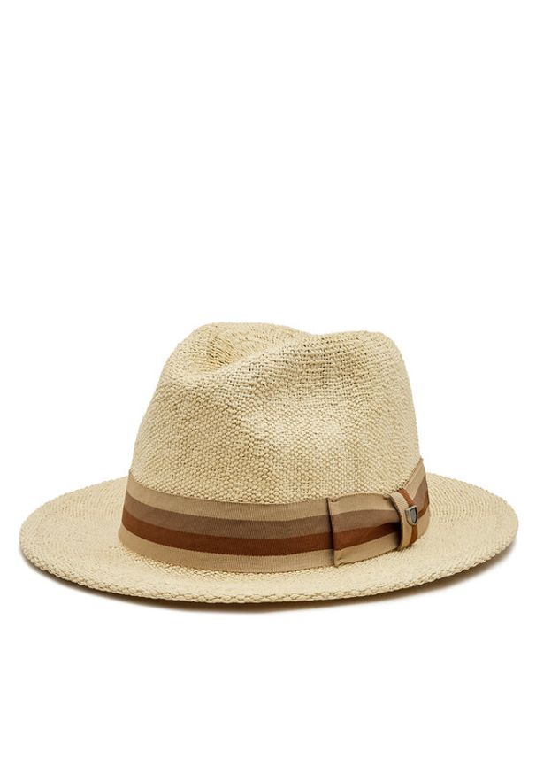 Brixton Kapelusz Roma Straw Fedora 11614 Brązowy. Kolor: brązowy