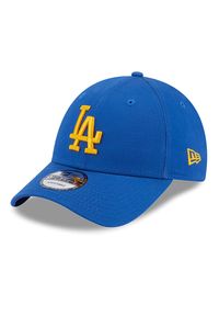 Czapka z daszkiem New Era LA Dodgers League Essential 60364453 - niebieska. Kolor: niebieski. Materiał: materiał, bawełna. Wzór: aplikacja. Styl: klasyczny, elegancki, sportowy #1