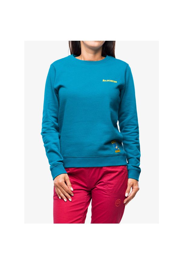LA SPORTIVA - Bluza wspinaczkowa damska La Sportiva Climbing on the Moon Sweatshirt. Kolor: zielony