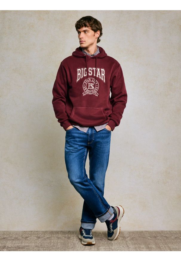 Big-Star - Jeansy męskie z prostą nogawką niebieskie Colt 480. Stan: podwyższony. Kolor: niebieski. Styl: elegancki, klasyczny, vintage