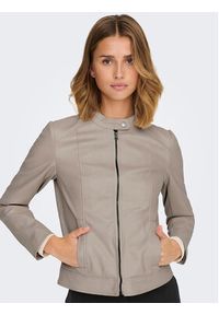 JDY Kurtka z imitacji skóry Emily 15241382 Beżowy Slim Fit. Kolor: beżowy. Materiał: skóra #5