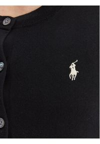 Polo Ralph Lauren Kardigan 211971871005 Czarny Slim Fit. Typ kołnierza: polo. Kolor: czarny. Materiał: bawełna #5