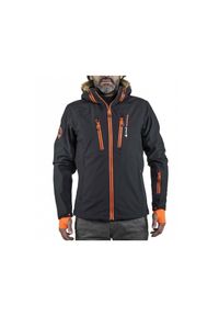 PEAK MOUNTAIN - Kurtka softshellowa ze sztucznym futrem Peak Mountain Casada. Kolor: czarny. Materiał: futro. Sezon: zima. Sport: narciarstwo #1