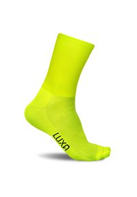 LUXA - Skarpety Rowerowe Unisex Luxa Fluo. Kolor: żółty. Materiał: elastan, poliamid