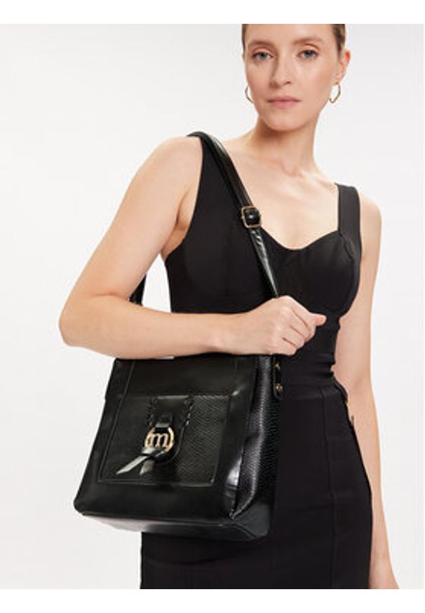 Monnari Torebka TORIMP0-24Z-BAG5480-K020D000-R00 Czarny. Kolor: czarny. Materiał: skórzane