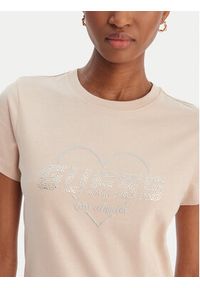 Guess T-Shirt V5GI10 K9RM1 Beżowy Regular Fit. Kolor: beżowy. Materiał: bawełna #2