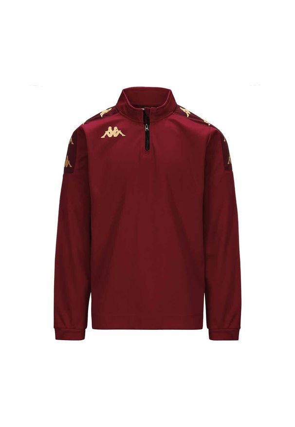 Kurtka z dresu Kappa Gassolo. Kolor: wielokolorowy, czerwony. Materiał: dresówka. Sport: piłka nożna