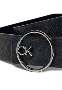 Calvin Klein Pasek Damski Ck Buckle Reversible Belt 3Cm K60K612359 Czarny. Kolor: czarny. Materiał: skóra