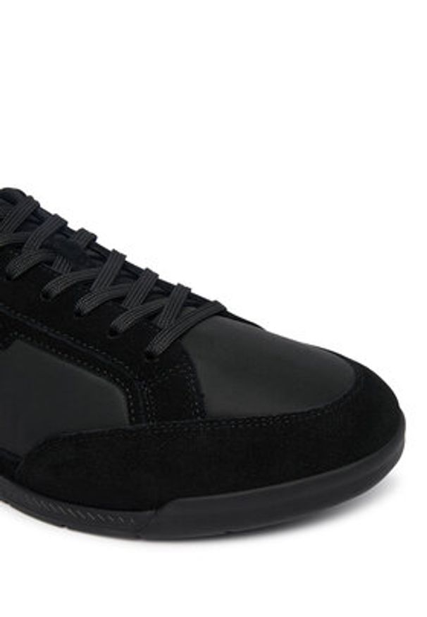BOSS Sneakersy Nitan 50557883 Czarny. Kolor: czarny. Materiał: skóra, zamsz