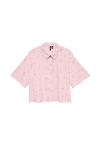 Vero Moda Koszula Eliza 10342754 Różowy jasny Regular Fit. Kolor: różowy. Materiał: bawełna #5