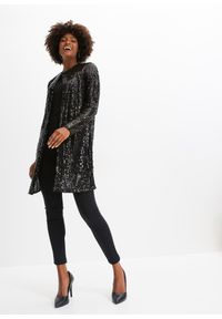 bonprix - Płaszcz z cekinami. Kolor: czarny #2