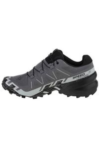 salomon - Buty do chodzenia męskie Salomon Speedcross 6 Quiet. Kolor: szary. Materiał: materiał, syntetyk. Szerokość cholewki: normalna. Model: Salomon Speedcross. Sport: turystyka piesza