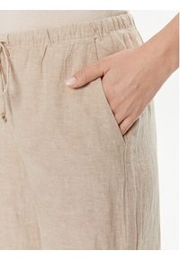 Gina Tricot Spodnie materiałowe 19210 Beżowy Regular Fit. Kolor: beżowy. Materiał: bawełna #5