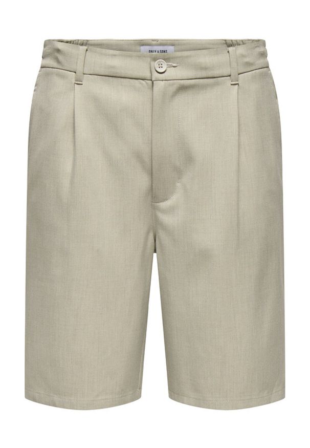 Only & Sons Szorty materiałowe Lou 22032473 Beżowy Regular Fit. Kolor: beżowy. Materiał: syntetyk