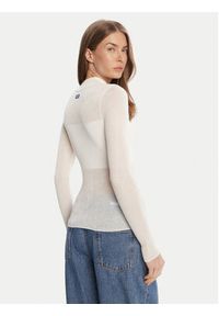 Hugo - HUGO Sweter Slumy_B 50543045 Écru Slim Fit. Kolor: kremowy. Materiał: wiskoza #5