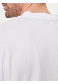 Karl Lagerfeld - KARL LAGERFELD T-Shirt 755148 542224 Biały Regular Fit. Typ kołnierza: dekolt w karo. Kolor: biały. Materiał: bawełna #5