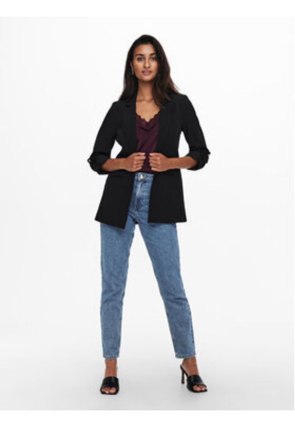 only - ONLY Marynarka Kayle 15218743 Czarny Regular Fit. Kolor: czarny. Materiał: syntetyk