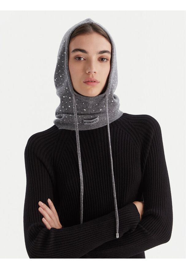 Pinko - PINKO Balaklawa 106005 A2YY I12 Szary. Kolor: szary. Materiał: wełna