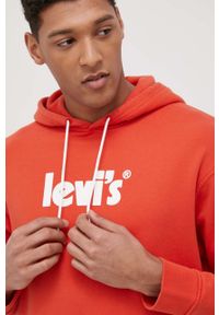 Levi's® - Levi's Bluza bawełniana męska kolor pomarańczowy z kapturem gładka. Okazja: na spotkanie biznesowe. Typ kołnierza: kaptur. Kolor: pomarańczowy. Materiał: bawełna. Wzór: gładki. Styl: biznesowy #2