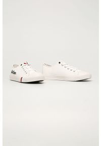 Lee Cooper - Tenisówki. Nosek buta: okrągły. Zapięcie: sznurówki. Kolor: biały. Materiał: syntetyk, materiał, skóra ekologiczna, guma. Szerokość cholewki: normalna #2