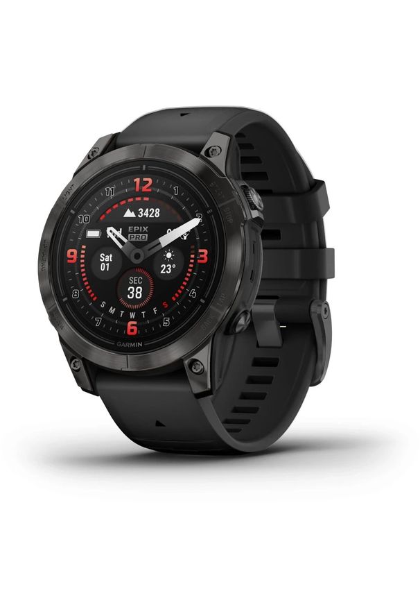 GARMIN - Zegarek sportowy Garmin Epix Pro Gen 2 Sapphire Czarny (010-02803-11). Kolor: czarny. Styl: sportowy