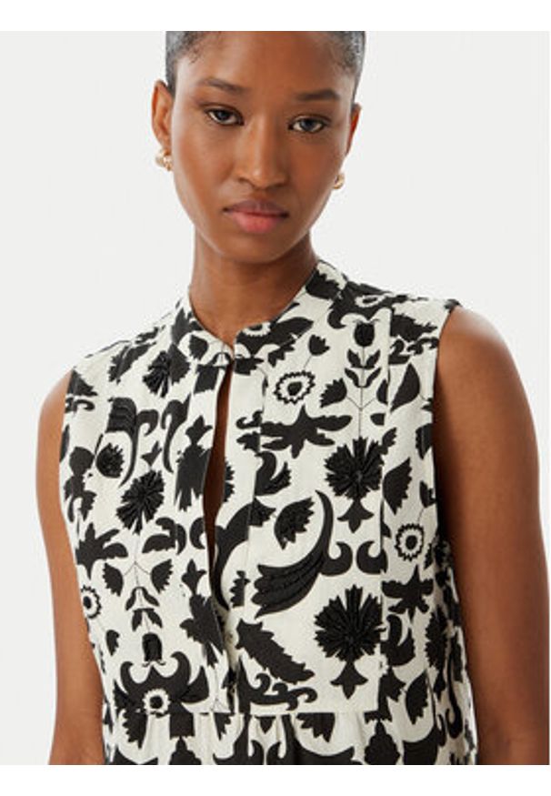 LOLA CASADEMUNT Sukienka letnia LS2616040 Czarny Regular Fit. Kolor: czarny. Materiał: bawełna. Sezon: lato