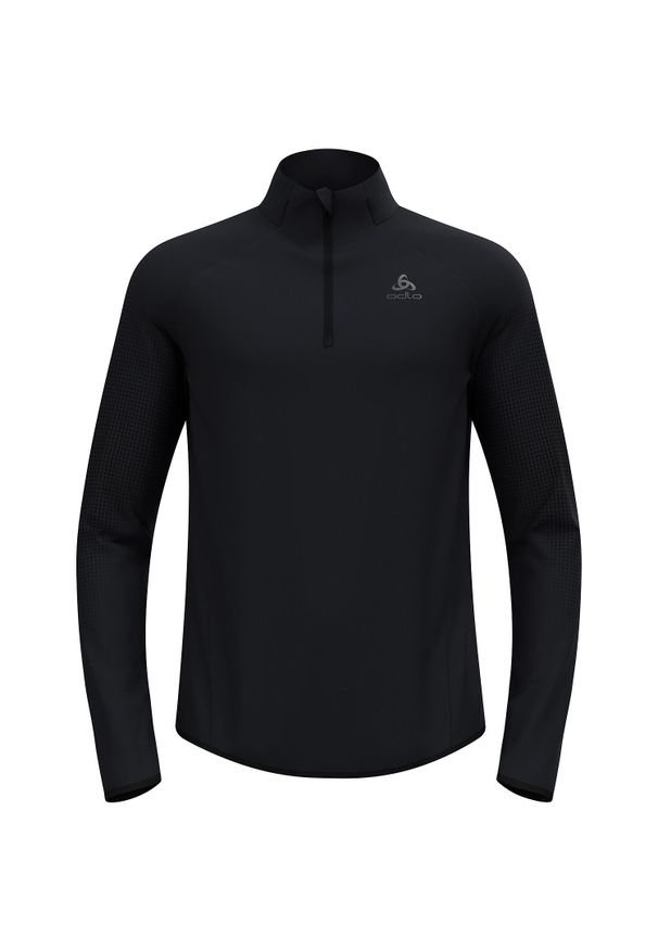 Odlo - Bluza techniczna męska ODLO Zeroweight Warm Mid Layer 1/2 Zip. Kolor: czarny, szary, wielokolorowy. Długość rękawa: długi rękaw