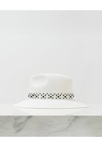 MAISON MICHEL PARIS - Biały kapelusz Henrietta. Kolor: biały. Materiał: materiał. Wzór: aplikacja #7